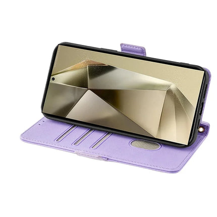 For Samsung Galaxy S23 Ultra Leather Wallet Case RFID Blocking Stand Cover with Hand Strap