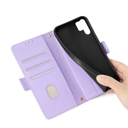 For Samsung Galaxy S23 Ultra Leather Wallet Case RFID Blocking Stand Cover with Hand Strap