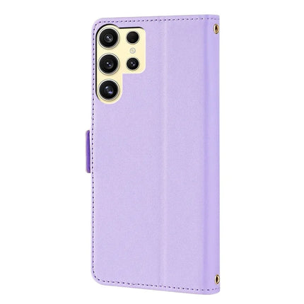 For Samsung Galaxy S23 Ultra Leather Wallet Case RFID Blocking Stand Cover with Hand Strap