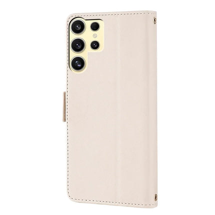 For Samsung Galaxy S23 Ultra Leather Wallet Case RFID Blocking Stand Cover with Hand Strap