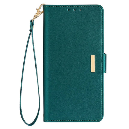 For Samsung Galaxy S23 Ultra Leather Wallet Case RFID Blocking Stand Cover with Hand Strap