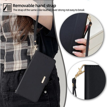 For Motorola Edge 40 Neo 5G Leather Wallet Case RFID Blocking Stand Cover with Hand Strap