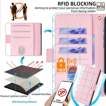 For Motorola Edge 40 Neo 5G Leather Wallet Case RFID Blocking Stand Cover with Hand Strap