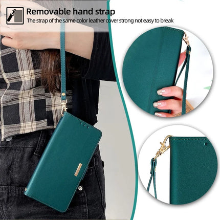 For Motorola Edge 40 Neo 5G Leather Wallet Case RFID Blocking Stand Cover with Hand Strap