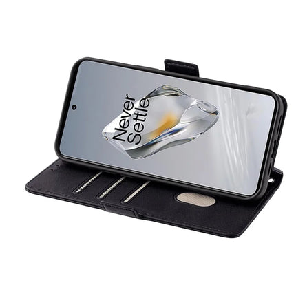 For OnePlus 12 5G Leather Wallet Case RFID Blocking Stand Cover with Hand Strap