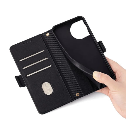 For OnePlus 12 5G Leather Wallet Case RFID Blocking Stand Cover with Hand Strap
