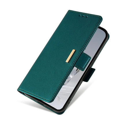 For OnePlus 12 5G Leather Wallet Case RFID Blocking Stand Cover with Hand Strap