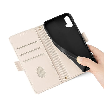 For Motorola Moto G34 5G Leather Wallet Case RFID Blocking Stand Cover with Hand Strap