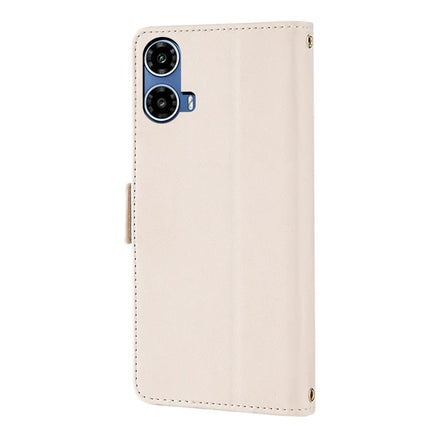 For Motorola Moto G34 5G Leather Wallet Case RFID Blocking Stand Cover with Hand Strap