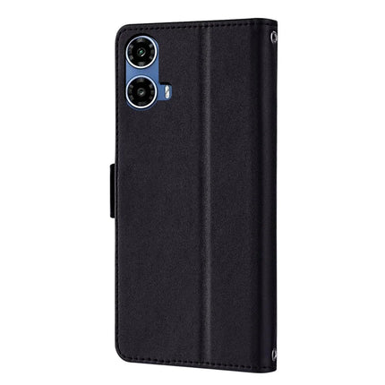 For Motorola Moto G34 5G Leather Wallet Case RFID Blocking Stand Cover with Hand Strap