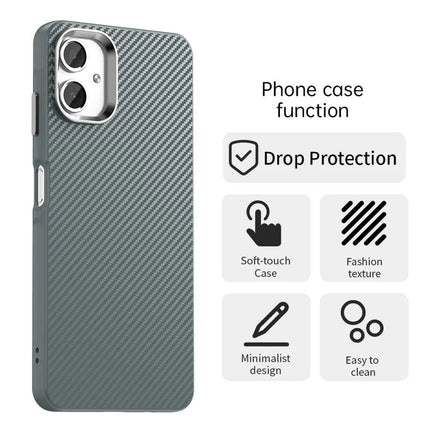 For Samsung Galaxy A06 Case Cell Phone Hybrid Back Cover Carbon Fiber Texture