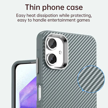 For Samsung Galaxy A06 Case Cell Phone Hybrid Back Cover Carbon Fiber Texture