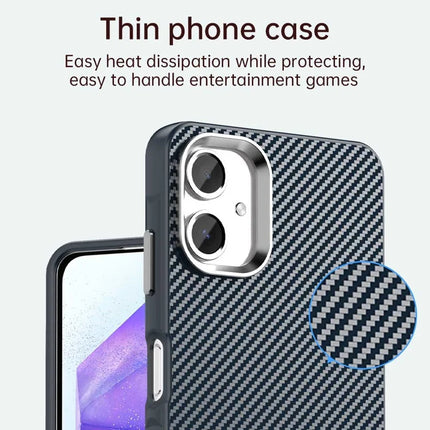 For Samsung Galaxy A06 Case Cell Phone Hybrid Back Cover Carbon Fiber Texture