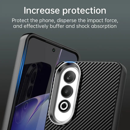 For Oppo K12 / OnePlus Nord CE4 5G Case Cell Phone Hybrid Back Cover Carbon Fiber Texture