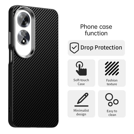 For Oppo A60 4G Case Cell Phone Hybrid Back Cover Carbon Fiber Texture