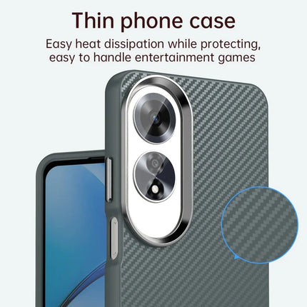 For Oppo A60 4G Case Cell Phone Hybrid Back Cover Carbon Fiber Texture