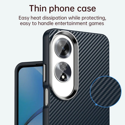 For Oppo A60 4G Case Cell Phone Hybrid Back Cover Carbon Fiber Texture