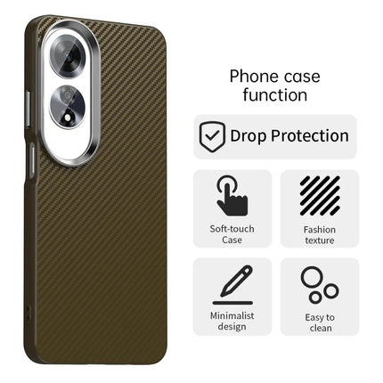 For Oppo A60 4G Case Cell Phone Hybrid Back Cover Carbon Fiber Texture