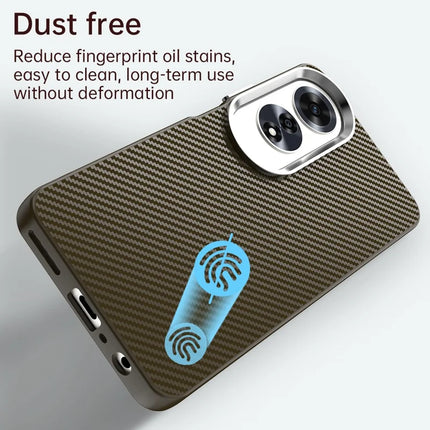 For Oppo A60 4G Case Cell Phone Hybrid Back Cover Carbon Fiber Texture