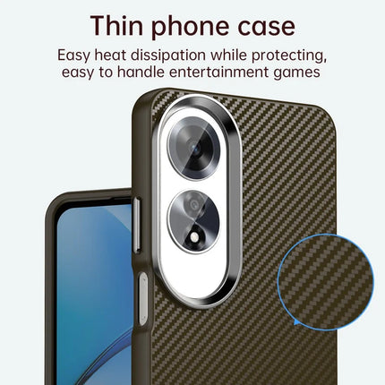 For Oppo A60 4G Case Cell Phone Hybrid Back Cover Carbon Fiber Texture