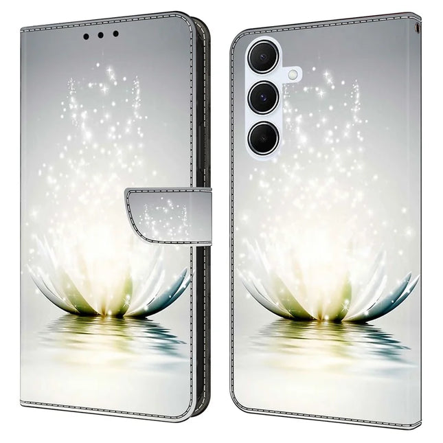 For Samsung Galaxy A16 5G  /  4G Case 3D Pattern PU Leather Wallet Phone Cover with Stand - Lotus