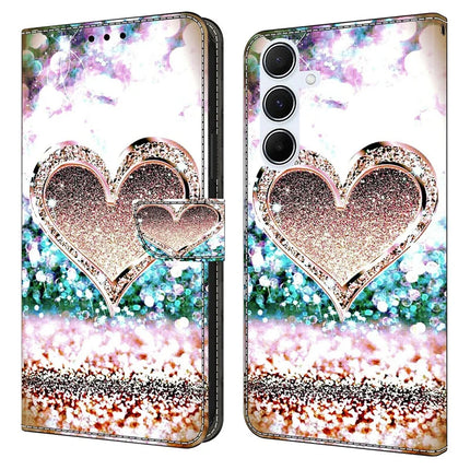 For Samsung Galaxy A16 5G  /  4G Case 3D Pattern PU Leather Wallet Phone Cover with Stand - Pink Diamond Heart