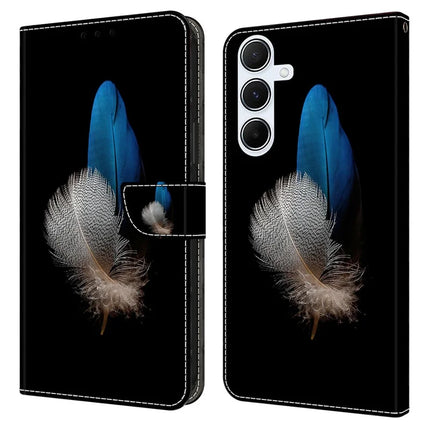 For Samsung Galaxy A16 5G  /  4G Case 3D Pattern PU Leather Wallet Phone Cover with Stand - Two Feathers
