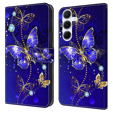 For Samsung Galaxy A16 5G  /  4G Case 3D Pattern PU Leather Wallet Phone Cover with Stand - Diamond Butterfly