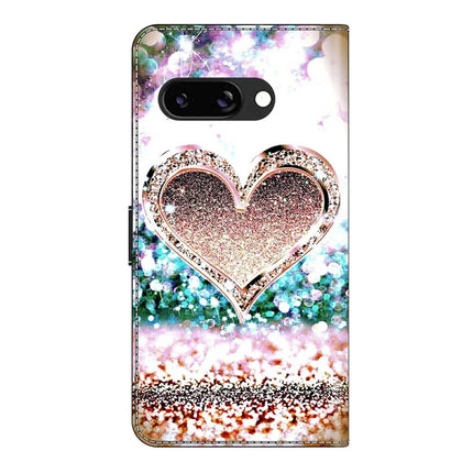 For Google Pixel 9a Case 3D Pattern PU Leather Wallet Phone Cover with Stand