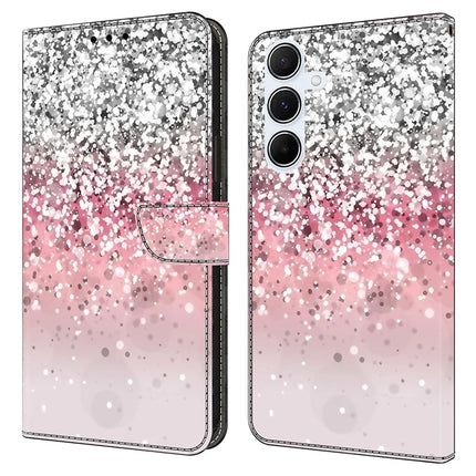 For Samsung Galaxy A16 5G  /  4G Case Magnetic Clasp 3D Pattern Leather Wallet Phone Cover - Gradient