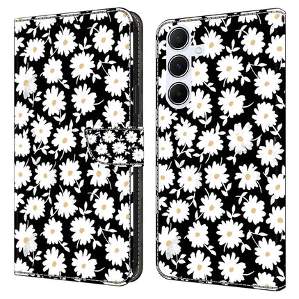 For Samsung Galaxy A16 5G  /  4G Case Magnetic Clasp 3D Pattern Leather Wallet Phone Cover - Floral