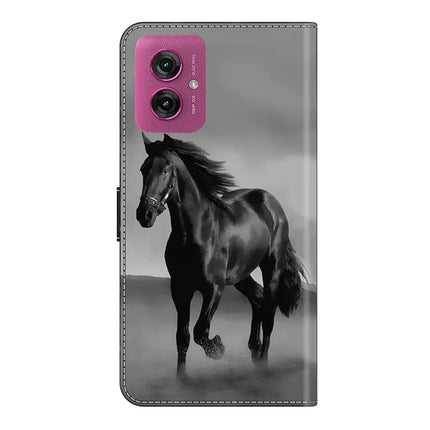 For Motorola Moto G55 5G Case Magnetic Clasp 3D Pattern Leather Wallet Phone Cover