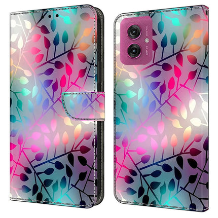 For Motorola Moto G55 5G Case Magnetic Clasp 3D Pattern Leather Wallet Phone Cover - Maple Leaf