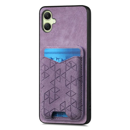For Samsung Galaxy A05 4G Case Imprinted Pattern Card Holder Kickstand Leather Back Cover