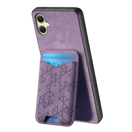 For Samsung Galaxy A05 4G Case Imprinted Pattern Card Holder Kickstand Leather Back Cover