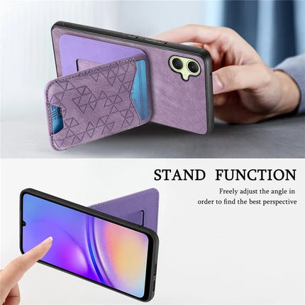For Samsung Galaxy A05 4G Case Imprinted Pattern Card Holder Kickstand Leather Back Cover