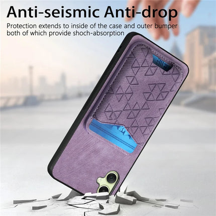 For Samsung Galaxy A05 4G Case Imprinted Pattern Card Holder Kickstand Leather Back Cover