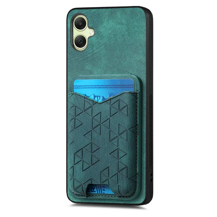 For Samsung Galaxy A05 4G Case Imprinted Pattern Card Holder Kickstand Leather Back Cover