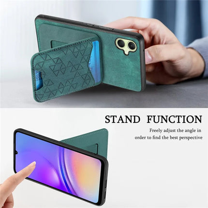 For Samsung Galaxy A05 4G Case Imprinted Pattern Card Holder Kickstand Leather Back Cover