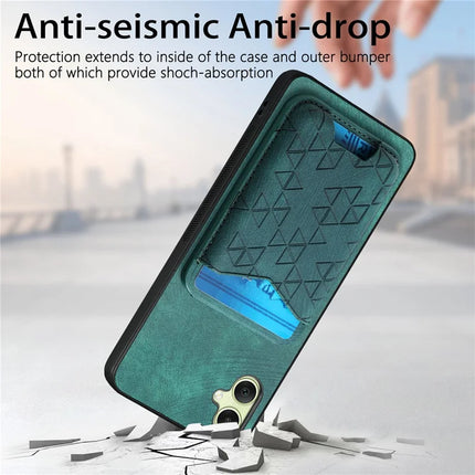 For Samsung Galaxy A05 4G Case Imprinted Pattern Card Holder Kickstand Leather Back Cover