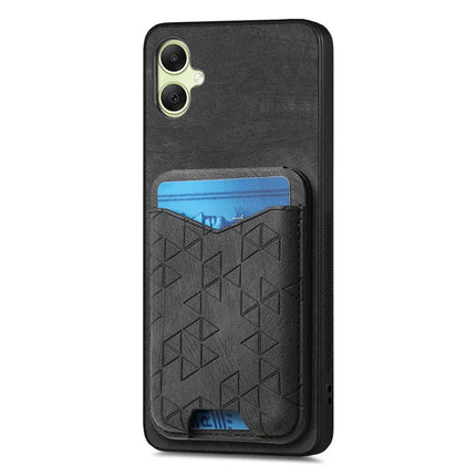 For Samsung Galaxy A05 4G Case Imprinted Pattern Card Holder Kickstand Leather Back Cover