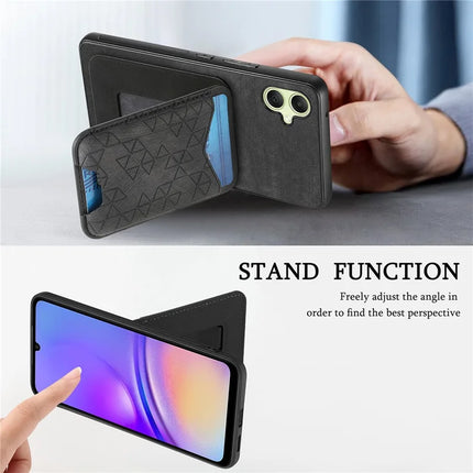 For Samsung Galaxy A05 4G Case Imprinted Pattern Card Holder Kickstand Leather Back Cover