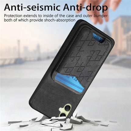For Samsung Galaxy A05 4G Case Imprinted Pattern Card Holder Kickstand Leather Back Cover