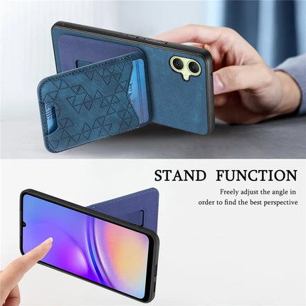 For Samsung Galaxy A05 4G Case Imprinted Pattern Card Holder Kickstand Leather Back Cover