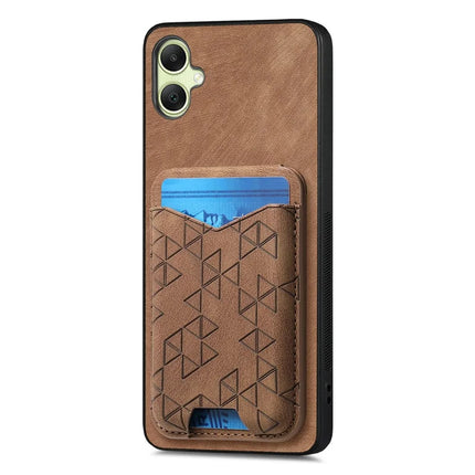 For Samsung Galaxy A05 4G Case Imprinted Pattern Card Holder Kickstand Leather Back Cover