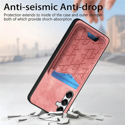 For Samsung Galaxy A05s 4G Case Imprinted Pattern Card Holder Kickstand Leather Back Cover