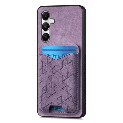 For Samsung Galaxy A05s 4G Case Imprinted Pattern Card Holder Kickstand Leather Back Cover