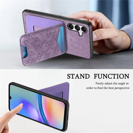 For Samsung Galaxy A05s 4G Case Imprinted Pattern Card Holder Kickstand Leather Back Cover