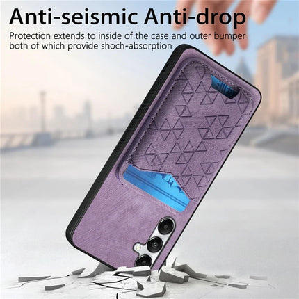 For Samsung Galaxy A05s 4G Case Imprinted Pattern Card Holder Kickstand Leather Back Cover