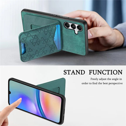 For Samsung Galaxy A05s 4G Case Imprinted Pattern Card Holder Kickstand Leather Back Cover